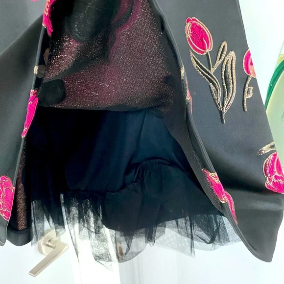 Betsey Johnson One Shoulder A-Line Dress w Crinoline - Picture 6 of 9